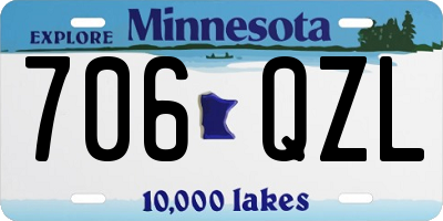 MN license plate 706QZL
