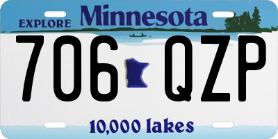MN license plate 706QZP