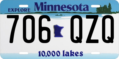 MN license plate 706QZQ