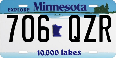 MN license plate 706QZR