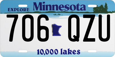 MN license plate 706QZU