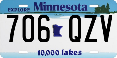 MN license plate 706QZV