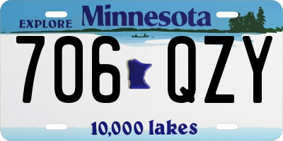 MN license plate 706QZY