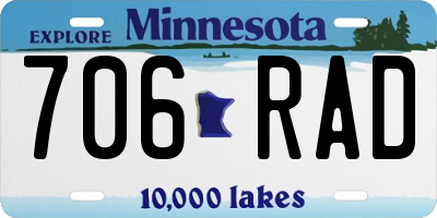 MN license plate 706RAD