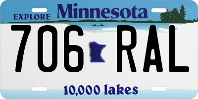 MN license plate 706RAL