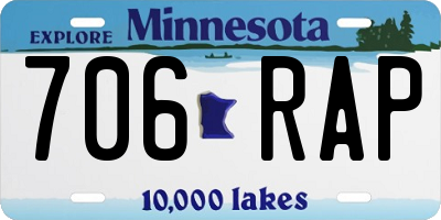 MN license plate 706RAP