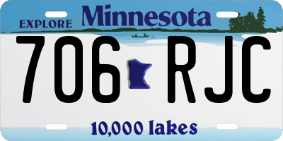 MN license plate 706RJC