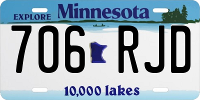 MN license plate 706RJD