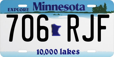 MN license plate 706RJF
