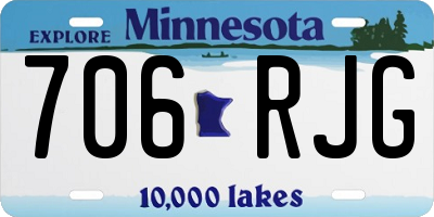 MN license plate 706RJG