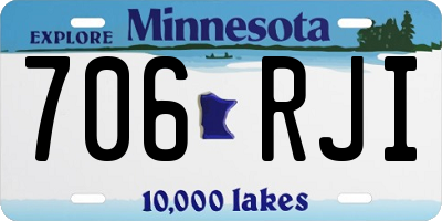 MN license plate 706RJI