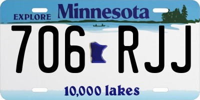 MN license plate 706RJJ