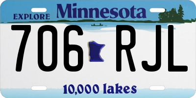 MN license plate 706RJL