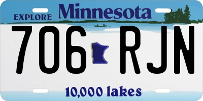 MN license plate 706RJN