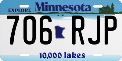 MN license plate 706RJP