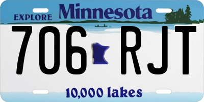 MN license plate 706RJT