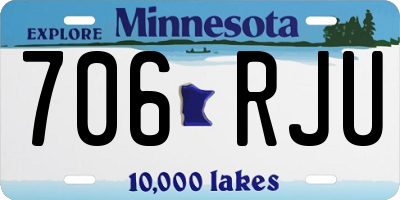 MN license plate 706RJU