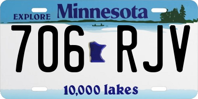 MN license plate 706RJV