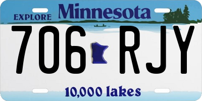 MN license plate 706RJY