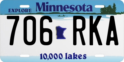 MN license plate 706RKA