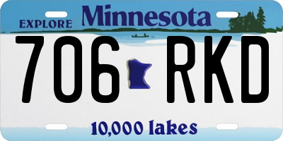 MN license plate 706RKD