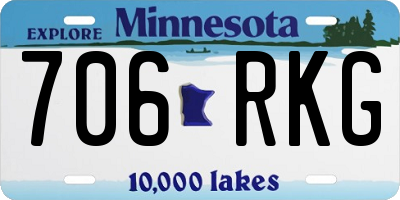 MN license plate 706RKG