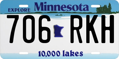 MN license plate 706RKH