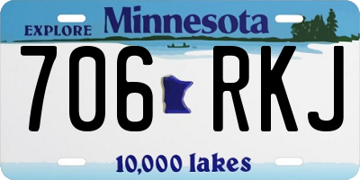 MN license plate 706RKJ