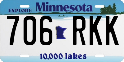 MN license plate 706RKK