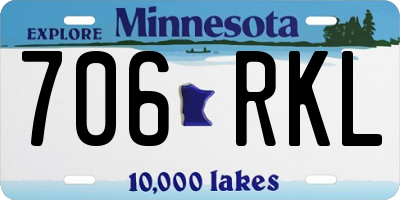 MN license plate 706RKL
