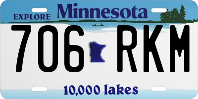 MN license plate 706RKM