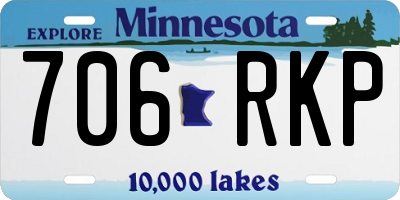 MN license plate 706RKP
