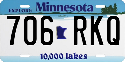 MN license plate 706RKQ