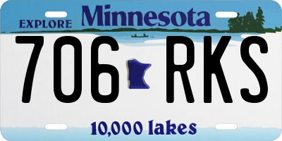 MN license plate 706RKS