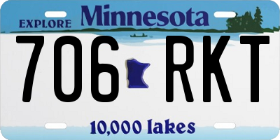 MN license plate 706RKT