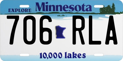 MN license plate 706RLA