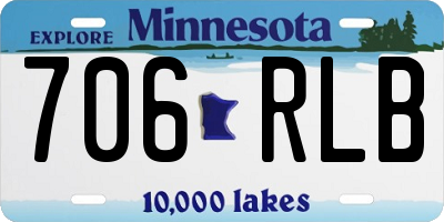 MN license plate 706RLB