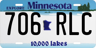 MN license plate 706RLC