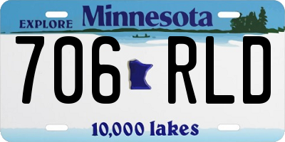 MN license plate 706RLD