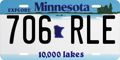 MN license plate 706RLE