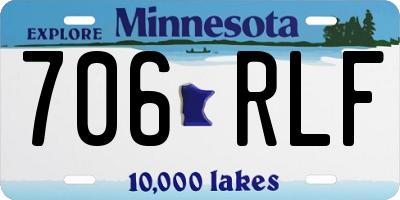 MN license plate 706RLF