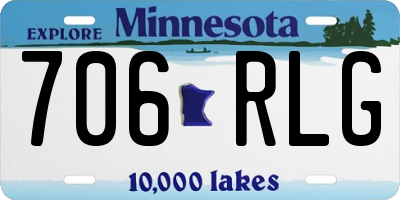MN license plate 706RLG