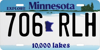 MN license plate 706RLH