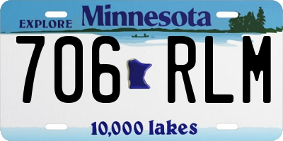 MN license plate 706RLM