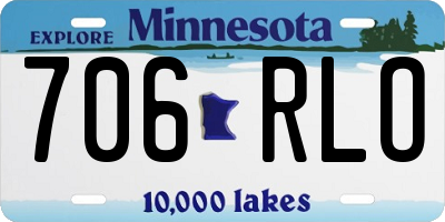 MN license plate 706RLO