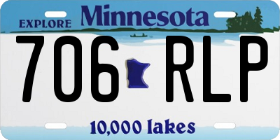 MN license plate 706RLP