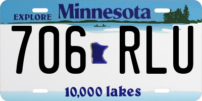 MN license plate 706RLU
