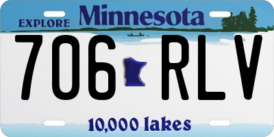 MN license plate 706RLV