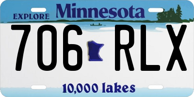 MN license plate 706RLX