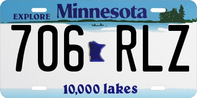 MN license plate 706RLZ